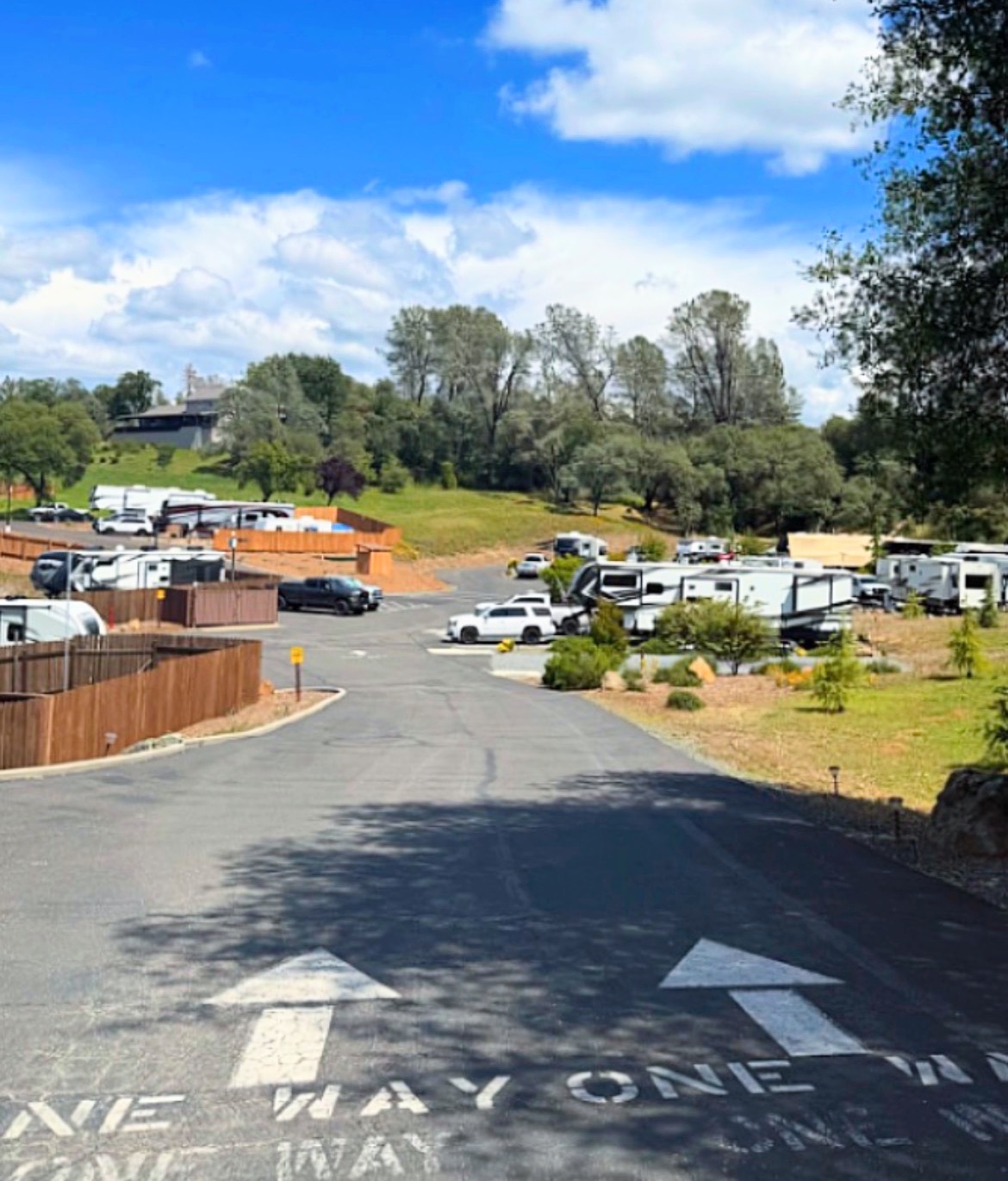 Extended monthly RV stay site at Auburn RV Resort